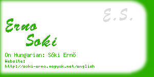 erno soki business card